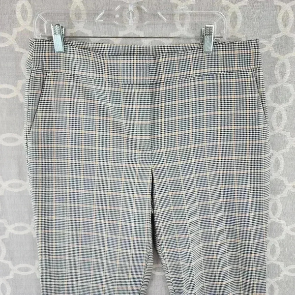 Ann Taylor Checkered Women's Crop Pants 8 - Picture 3 of 9